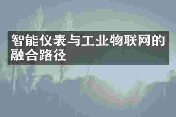 智能仪表与工业物联网的融合路径